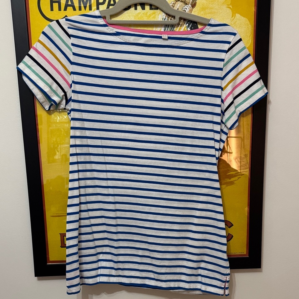 Boden Multicolor Striped Short Sleeve Tee size 4